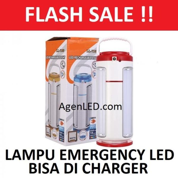 Lampu Emergency LED Lamp darurat senter lentera cas charger RECHARGE